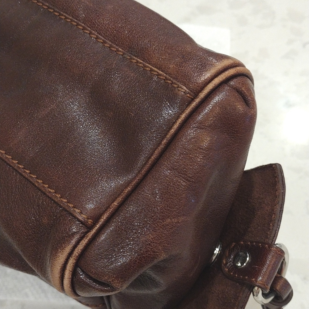 Francesco Biasia Hobo Bag Rich Soft Brown Leather / Suede - Picture 14 of 16